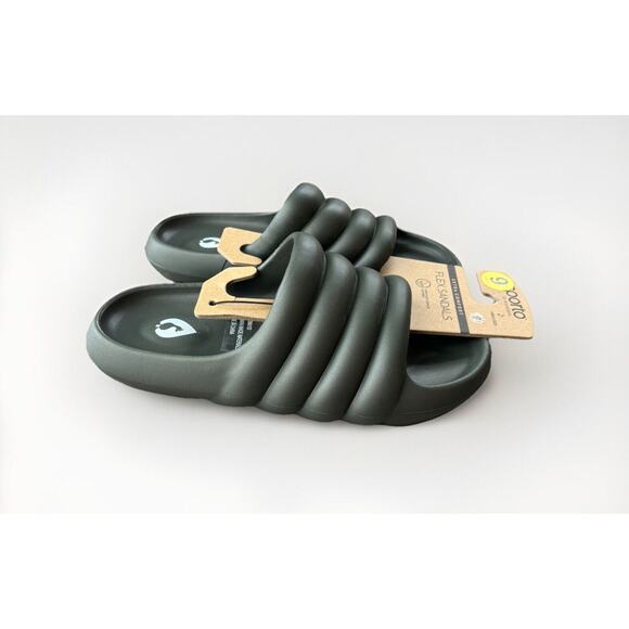 Sporto Men’s Green Slides Comfort Sandals Size 9 NWT Cushion - Picture 1 of 5